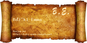 Büki Emma névjegykártya