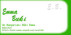 emma buki business card